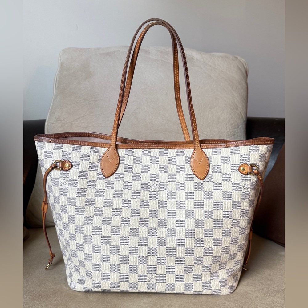 Authentic Louis Vuitton Neverfull MM Azur